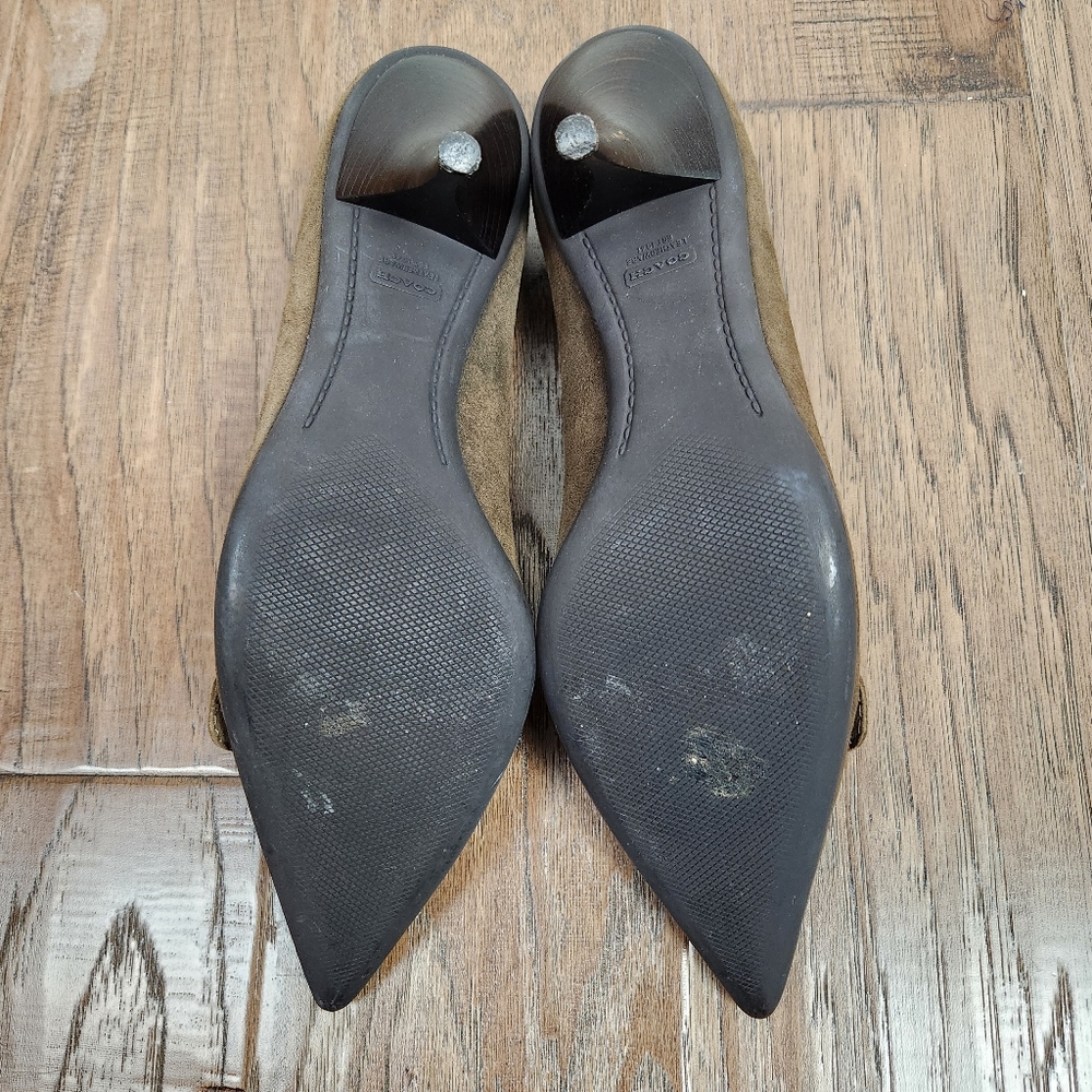 COACH "Sarrah" Pointed Toe Heeled Loafer - Picture 10 of 13